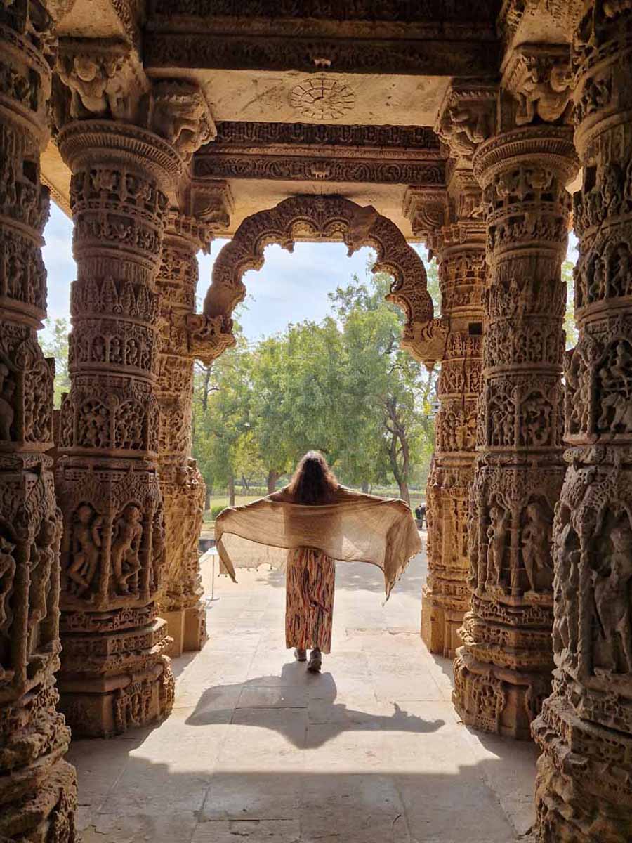 Fotoshooting beim Modhera Sonnentempel